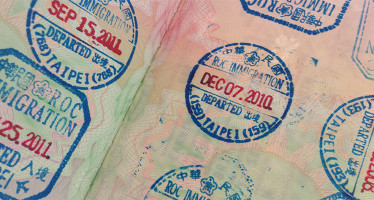 Taiwan entry and exit stamps